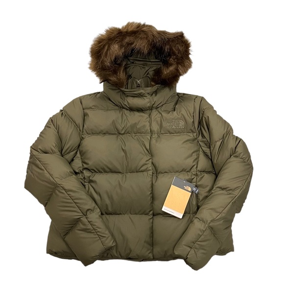 THE NORTH FACE Womens New Dealio 550 Down Short Jacket New Taupe Green